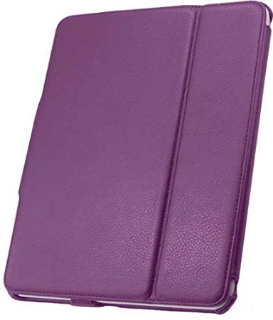 Unlimited Cellular 888-0002-PUR Leather Flip Book Case & Folio for Apple iPad 1st Generation, Purple
