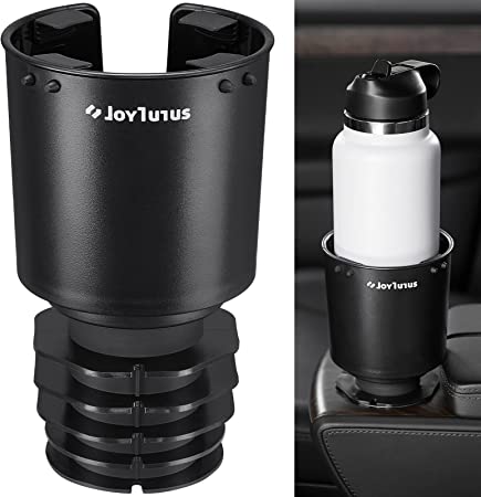 JOYTUTUS Car Cup Holder Expander with Offset Base, Compatible with YETI, Hydro Flask, Nalgene, Large Cup Holder Expander for car Hold 18-40 oz Bottles and Mugs, Other Bottles in 3.4"-3.8"