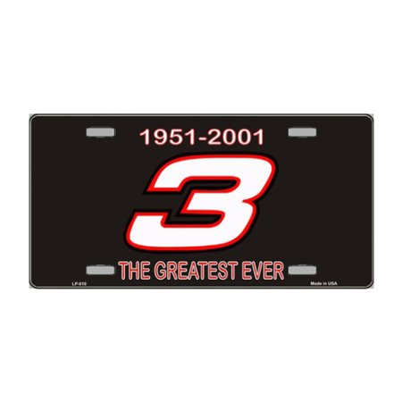 SmartBlonde Dale Earnhardt NASCAR 1951 2001 3 Greatest Ever Novelty Vanity Metal License Plate Tag Sign