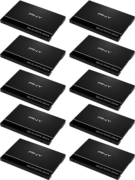 PNY SSD7CS900-120-RBX10 120GB 2.5” SATA III Internal Solid State Drive, 10-Pack