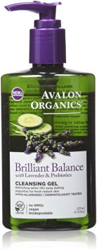 Avalon Organics Brilliant Balance Cleansing Gel, 8 Fluid Ounce