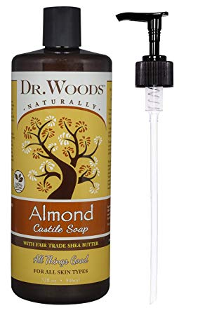 Dr. Woods Almond Castile Soap with Organic Shea Butter and Pump, 32 Ounce