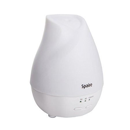Spaire Aroma Diffuser 90ML Portable USB Ultrasonic Essential Oil Aromatherapy Humidifier with 7 Colors LED Light Changing Waterless Auto Shut-off Function For Bedroom, Baby room, Office, Spa and Yoga