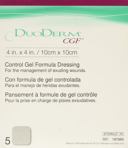 DuoDERM CGF Sterile Dressing - 4" x 4" - 5/Box