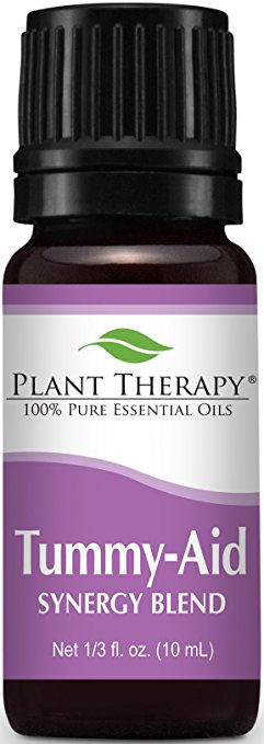 Plant Therapy Tummy Aid Synergy Essential Oil Blend. 100% Pure, Undiluted, Therapeutic Grade. Blend of: Dill Weed and Sweet Fennel. 10 ml (1/3 oz).