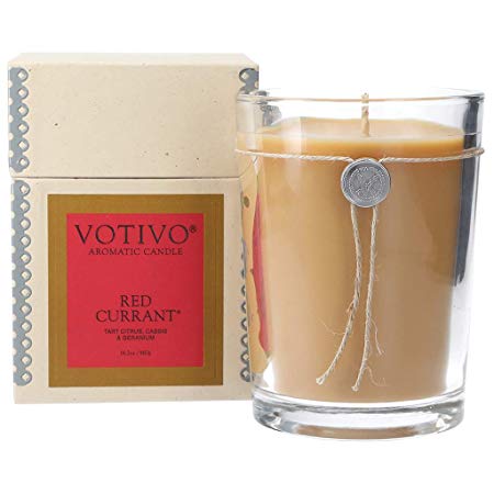 Votivo Red Currant 16.2 oz Large Candle - 110 Hour Lifetime Burn Time