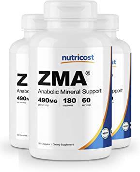 Nutricost ZMA 180 Capsules (3 Bottles)