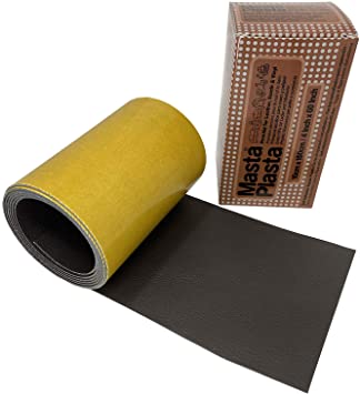 MastaPlasta Self-Adhesive Leather Repair On A Roll - for Leather and Vinyl Repair, Dark Brown, 60 x 4 Inch