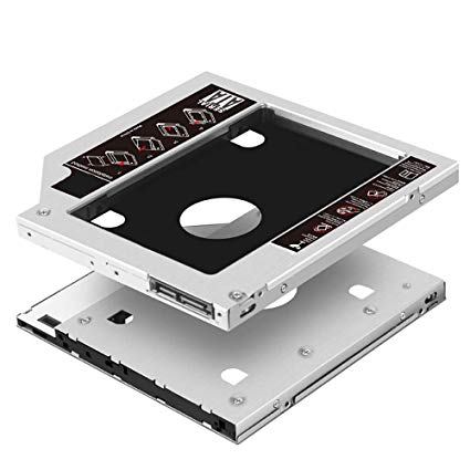 Dainty Optical Drive HDD Caddy Tray 9.5mm Universal SATA 2nd HDD HD SSD Enclosure Hard Drive Caddy Case Tray 9.5mm Laptop CD/DVD-ROM Optical Bay Drive Slot (General 9.5mm)