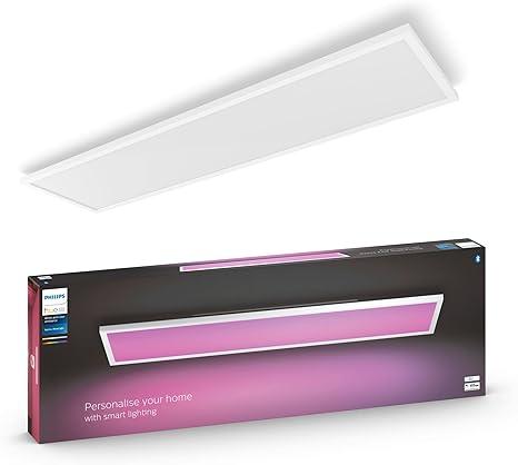 Philips Hue NEW Surimu White and Colour Ambiance Smart Lighting Rectangle Panel Light. With Bluetooth, Works with Alexa, Google Assistant and Apple Homekit