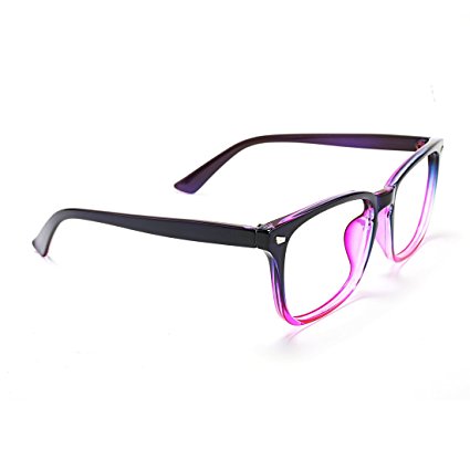TIJN Unisex Wayfarer Non-prescription Glasses Frame Clear Lens Eyeglasses