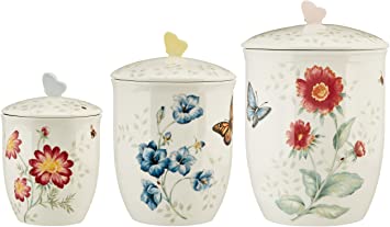 Lenox Butterfly Meadow 3-Piece Canister Set, 6.60 LB, Multi