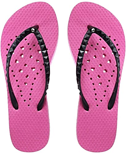 Showaflops Womens' Antimicrobial Shower & Water Sandals for Pool, Beach, Dorm and Gym - Elongated Heart Collection