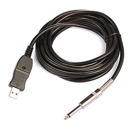 Waterwood 3m Guitar to Pc USB Recording Cable Lead Adaptor Converter Connection Interface