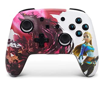 PowerA Enhanced Wireless Controller for Nintendo Switch - Blood Moon Zelda, Nintendo Switch Lite, Gamepad, Game Controller, Bluetooth Controller, Rechargeable - Nintendo Switch