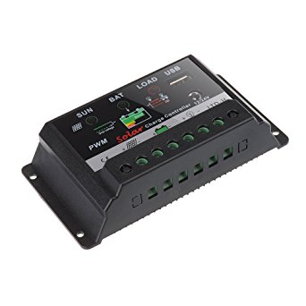 BlueFire PWM 30A Digital Solar Charge Controller Regulator 12V 24V with USB/DC Charger Port