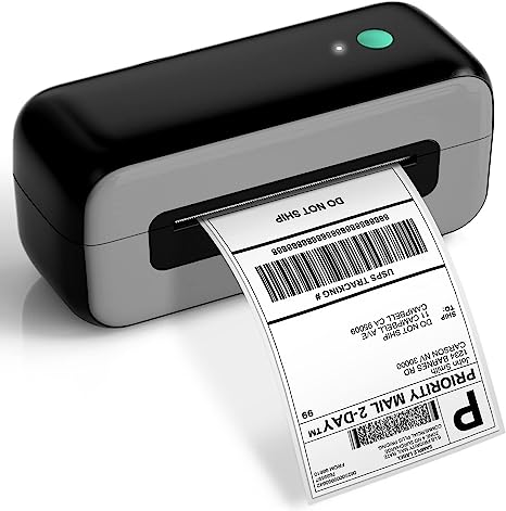 Thermal Label Printer, Shipping Label Printer, Commercial Direct Desktop Label Printer 4x6, Label Maker for Small Business Compatible with USPS, Amazon, Shopify, FedEx, Etsy, Ebay (Graphite)