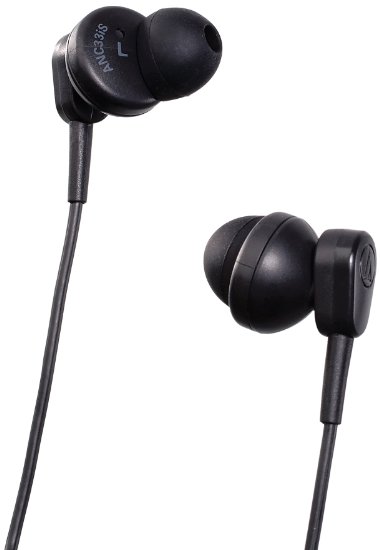 AudioTechnica ATH-ANC33iS QuietPoint Active Noise-Cancelling In-ear Headphones Black