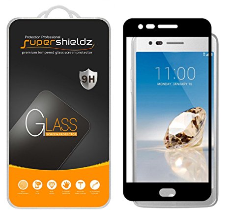 LG Aristo Tempered Glass Screen Protector, [Full Screen Coverage] Supershieldz, Anti-Scratch, Anti-Fingerprint, Bubble Free (Black)