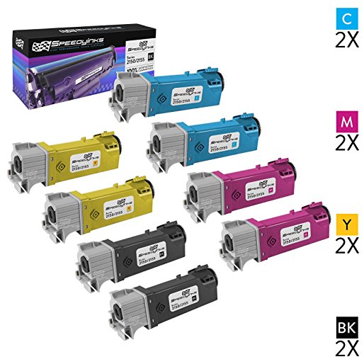 Speedy Inks - Compatible Dell 2150 Set of 5 Toner Cartridges For 21520cdn, 2150cn, 2155cdn and 2155cn Printers: 2 Black, 1 Cyan, 1 Magenta, 1 Yellow