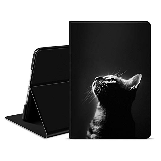 Ayotu iPad 2018/2017 9.7 inch Case,Slim Stand Smart Colorful Cover with Auto Wake and Sleep Smart Protective Cover for iPad 2018/2017 9.7-inch Model-The Cat