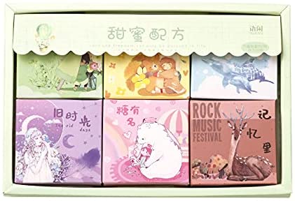 300Pcs Boxed Cute Sweet Formula Journal Stickers Set,Small Size Kawaii Washi Paper Scrapbook Stickers Place Card Stickers Meal Stickers for DIY Scrapbooking Embellishments & Decorations
