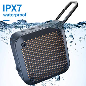 Wireless Portable Bluetooth Shower Speaker - IPX7 Waterproof Outdoor Small Speakers with Mic 8-Hour Playtime AUX Input TF Card Play for Bath Pool Beach Kayaking Hiking Climbing