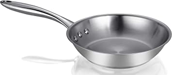 8" Stainless Steel Earth Pan by Ozeri, 100% PTFE-Free Restaurant Edition