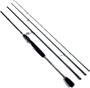 Seasprite IV Casting & Spinning Travel Fishing Rod(4 pcs),Portable Collapsible,High Performance Carbon Blank 24T 30T, Stainless Steel Line Guides w/Zirconium Oxide Rings Tip Top