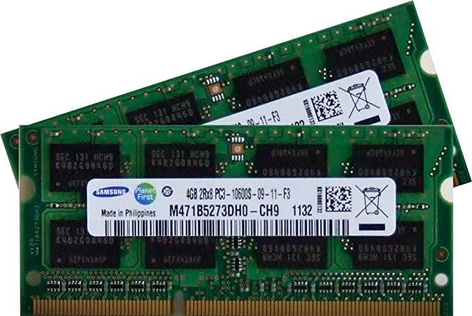 Samsung 8 GB Laptop Memory Kit 2x 4 GB Dual Channel Original 204 Pin DDR3-1333 PC3-10600 CL9 SO-DIMM for DDR3 i5   i7 Portable with DDR3-1333 MHz Support