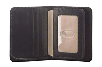 Tony Perotti Mens Italian Cow Leather Front Pocket Vertical Trifold Wallet with ID Window