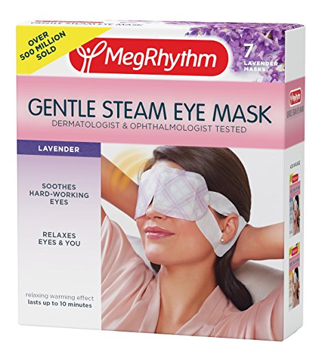 MegRhythm Lavender Gentle Steam Eye Mask, 7 Count