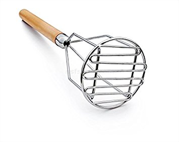 New Star Foodservice 37630 Commercial Grade Potato Masher, 18-Inch, Round