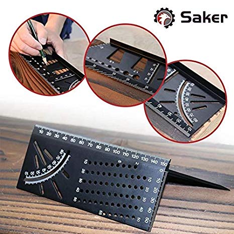Saker New 3D 90 Degree Square Carpenter's Rule (Alloyed)