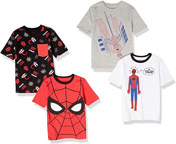 Spotted Zebra Boys' Disney Star Wars Marvel Short-Sleeve T-Shirts