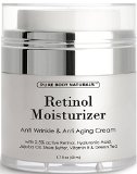 Retinol Cream Moisturizer for Face with 25 retinol hyaluronic acid jojoba oil shea butter and green tea Best night and day moisturizing cream 17 fl oz