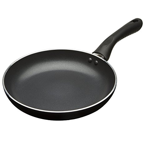 Ecolution Artistry Non-Stick Fry Pan – Eco-Friendly PFOA Free Hydrolon Non-Stick – Pure Heavy-Gauge Aluminum with a Soft Silicone Handle – Dishwasher Safe – Black – 9.5” Diameter