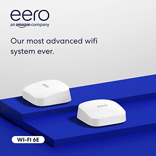 Introducing Amazon eero Pro 6E tri-band mesh Wi-Fi 6E system, with built-in Zigbee smart home hub (2-pack)