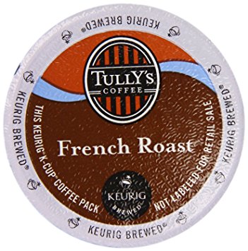 Tully's Keurig French Roast Extra Bold Coffee for K-Cup Brewing Systems, Pack of 24