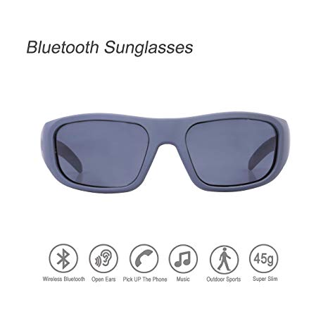 OhO Bluetooth Headphones Sunglasses, Outdoor Sported Over Ear Heaset with Built-in Microphone and Speaker,Polarized UV400 Protection Safety Lenses Compatible for All Editions of Smart Phone