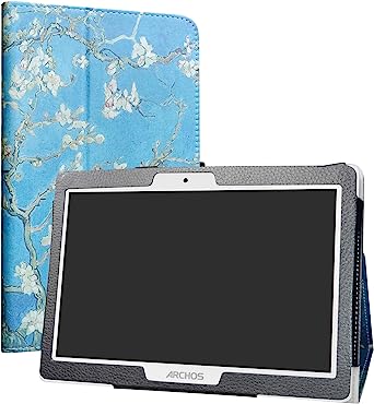 LiuShan Compatible with Digiland DL1036 Case,Sky Pad 10 Case,PU Leather Slim Folding Stand Cover for 10.0" Digiland DL1036 / Sky Devices Sky Pad 10 Tablet PC(Not Fit Digiland DL1016),Almond Blossom