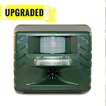 Yard Sentinel STROBE Advanced and UPGRADED version - Ultrasonic Pest Repeller with Motion Detector, Strobe & Intruder Alarm- Animal and Pest Control