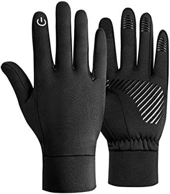 Lantch Unisex Gloves Touch Screen Mittens Thermal Sports Breathable Anti-slip Cycling Gloves Windproof Waterproof Mittens for Cycling Running Driving Working Skiing Fishing
