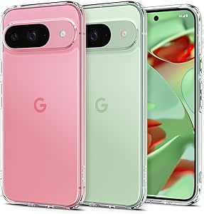 Spigen Ultra Hybrid Designed for Pixel 9 case/Pixel 9 Pro case (2024) [Anti-Yellowing], [Military-Grade Protection] - Crystal Clear