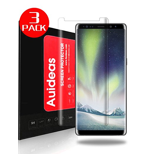 Galaxy Note8 Screen Protector [3-Pack], Auideas [Case Friendly] 3D PET HD Screen Protector HD Clear Anti-Bubble Film for Samsung Galaxy Note8 2017.
