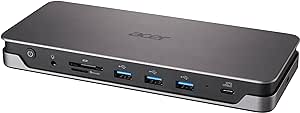 Acer USB Type-C Gen 1 Dock 2 x HDMI 2.0 Ports 1 x Display Port 3 x USB 3.1 Gen1 Ports Ethernet SD Card Reader Up to 2TB Requires One USB 3.1 Type-C on Computer