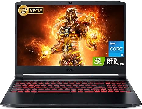 acer 2023 Newest Nitro 5 Gaming Laptop, 15.6" FHD IPS 144Hz Display, Intel Core i5-11400H (Beats i7-1165G7), GeForce RTX 3050Ti, 16GB RAM, 512GB SSD, Wi-Fi 6, Backlit Keyboard, Windows 11 Home