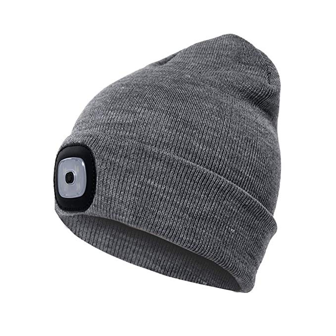 ohderii LED Beanie Hat with Light | USB Rechargeable Light Up Hat with Adjustable Brightness |Ultra Soft Material