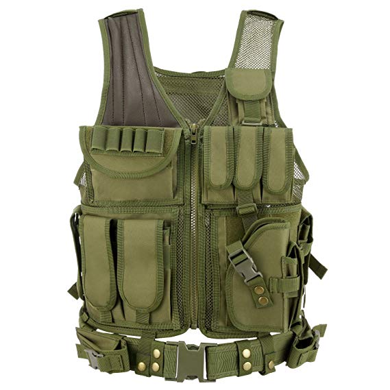 Barbarians Tactical Molle Vest Military Airsoft Paintball Vest Assault Swat Vest Adjustable Lightweight