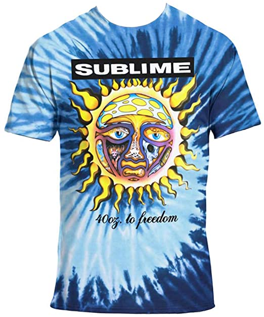 FEA Sublime 40 Oz to Freedom Blue Tie Dye Men's Short Sleeve T-Shirt